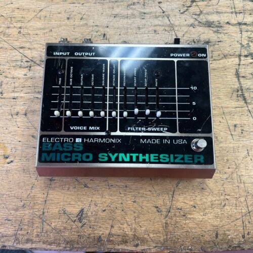 Used Electro Harmonix Bass Micro Synth Synthesizer Guitar Pedal Made in the USA with Original AC Adapter - Image 2