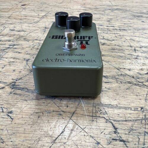 Used Electro Harmonix Green Russian Big Muff Pi Fuzz Guitar Pedal - Image 3