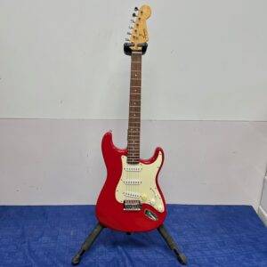 Used Squier Bullet Strat Stratocaster Electric Guitar Fiesta Red 2008
