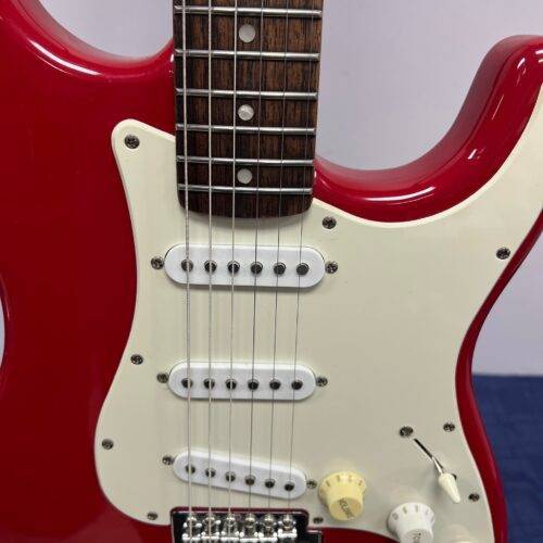 Used Squier Bullet Strat Stratocaster Electric Guitar Fiesta Red 2008 - Image 7