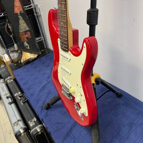 Used Squier Bullet Strat Stratocaster Electric Guitar Fiesta Red 2008 - Image 10