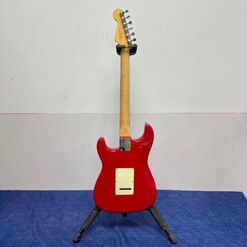 Used Squier Bullet Strat Stratocaster Electric Guitar Fiesta Red 2008 - Image 11