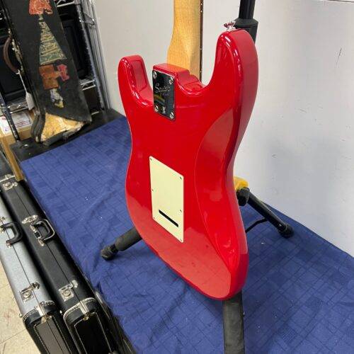 Used Squier Bullet Strat Stratocaster Electric Guitar Fiesta Red 2008 - Image 18