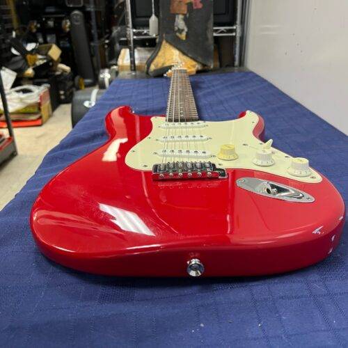 Used Squier Bullet Strat Stratocaster Electric Guitar Fiesta Red 2008 - Image 20
