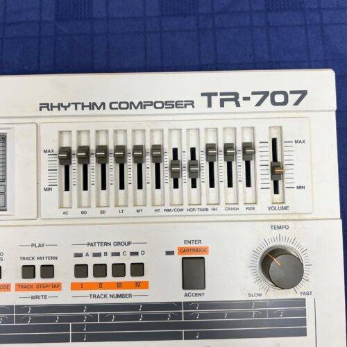 Vintage Roland TR-707TR-707 Software Rhythm Composer Drum Machine with Original Box AC Adapter Manual Made in Japan - Image 5
