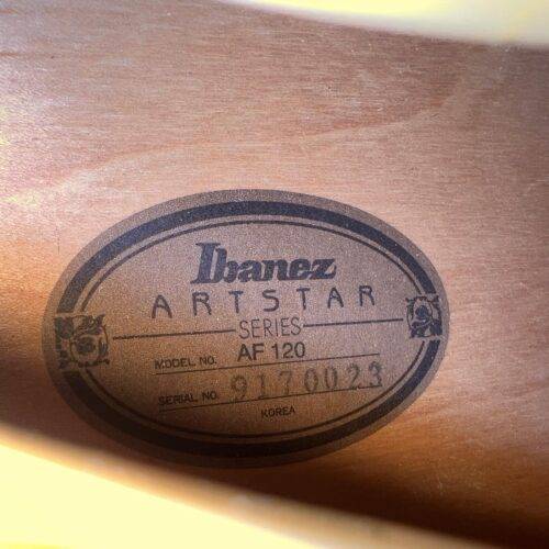 Used Ibanez Artstar AF120 Hollow Body Electric Guitar Made in Korea with Case - Image 12