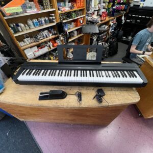 Used Yamaha P-45 88-Key Digital Piano Keyboard with Music Stand AC Adapter and Sustain Pedal