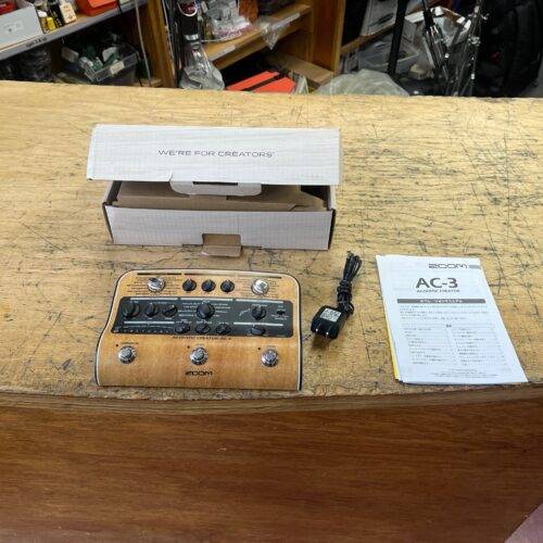 Used Zoom AC-3 Acoustic Creator Enhanced Direct Box and Multi-effects Guitar Pedal with Original Box & AC Adapter