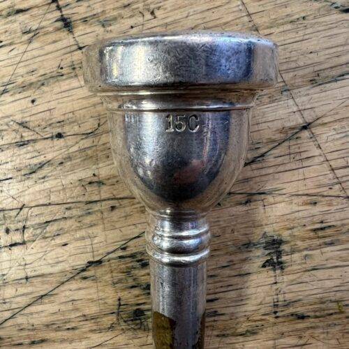 Vintage Vincent Bach Corp. Mt. Vernon NY 15C Small Shank Trombone Baritone Mouthpiece - Image 5