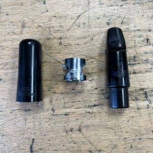 Vintage Berg Larsen 100/0 M Hard Rubber Bb Tenor Sax Saxophone Mouthpiece with Original Ligature and Cap