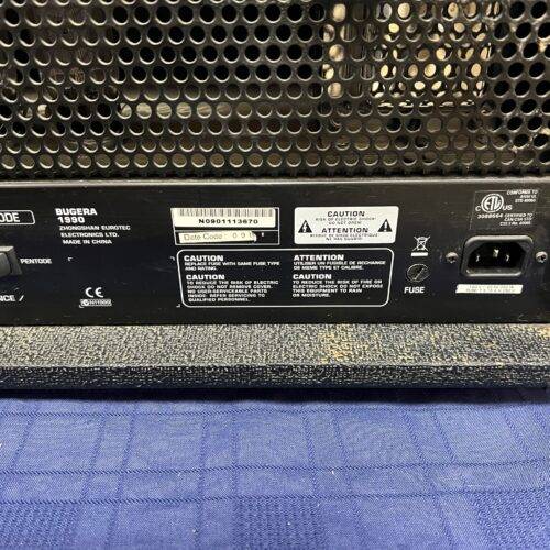 Used Bugera 1990 120 Watt Hi Gain Dual Reverb Valve Tube Amp Amplifier Head with Footswitch - Image 9