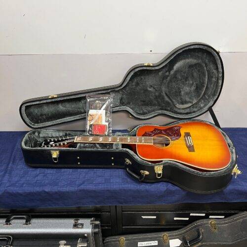 Used Epiphone Hummingbird 12-String Acoustic Electric Guitar with Case and Hang Tags