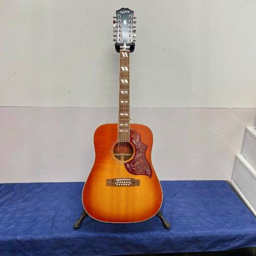 Used Epiphone Hummingbird 12-String Acoustic Electric Guitar with Case and Hang Tags - Image 2