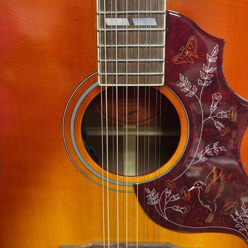 Used Epiphone Hummingbird 12-String Acoustic Electric Guitar with Case and Hang Tags - Image 9