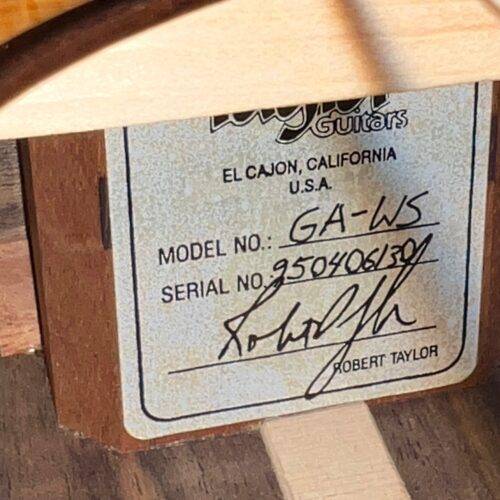 Used Taylor GA-WS 1995 Limited Edition Grand Auditorium Acoustic Guitar with Case Made in the USA - Image 22