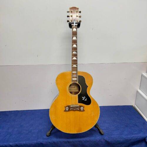 Vintage Dixon Model 758 Jumbo Acoustic Guitar Made in Japan J-200 Copy 1970's