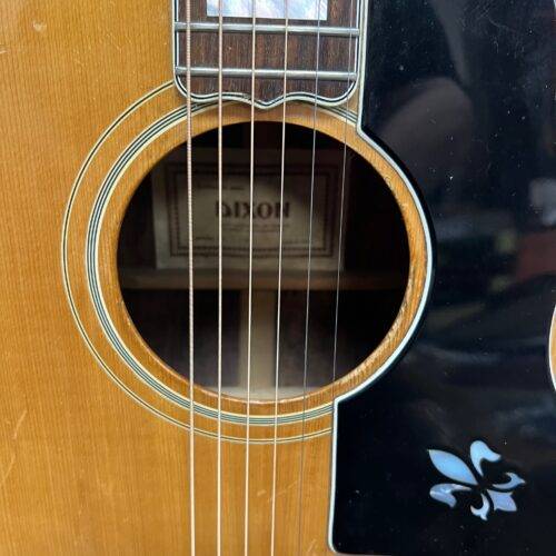 Vintage Dixon Model 758 Jumbo Acoustic Guitar Made in Japan J-200 Copy 1970's - Image 7