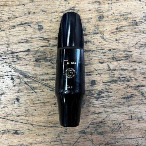 Used Selmer S80 C* Baritone Bari Sax Saxophone Mouthpiece with Ligature and Cap - Image 2