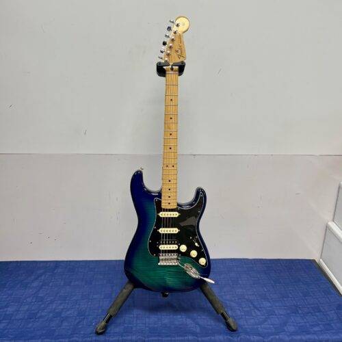 Used Fender Guitar Center Limited Edition Standard Stratocaster HSS Electric Guitar Blue Burst Made in Mexico 2017/2018 with Case - Image 2
