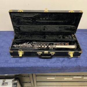Used Cannonball Global Series Big Bell black lacquer Bb Soprano Sax Saxophone with Original Case and Two Necks