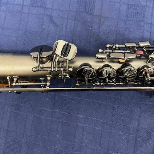 Used Cannonball Global Series Big Bell black lacquer Bb Soprano Sax Saxophone with Original Case and Two Necks - Image 6