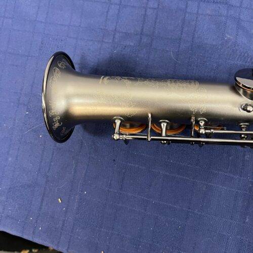 Used Cannonball Global Series Big Bell black lacquer Bb Soprano Sax Saxophone with Original Case and Two Necks - Image 7
