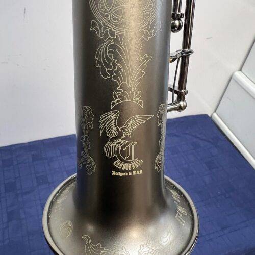 Used Cannonball Global Series Big Bell black lacquer Bb Soprano Sax Saxophone with Original Case and Two Necks - Image 16