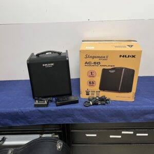 Used NUX Stageman II Studio AC-60 60-watt 1 x 6.5-inch Acoustic Guitar Combo Amp with Original Box Cables and Footswitch