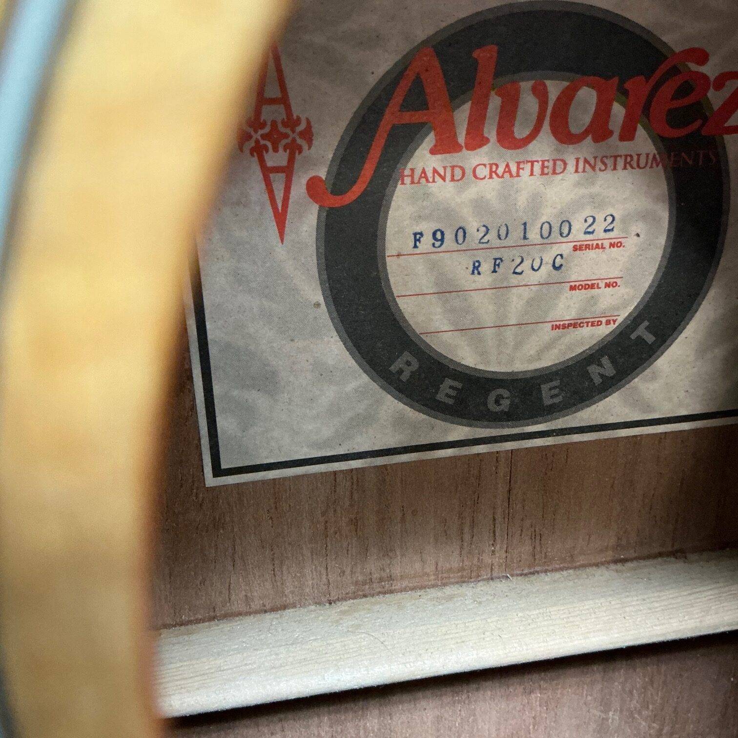 Used Alvarez RF20C Acoustic Electric Guitar 1990's - Image 11