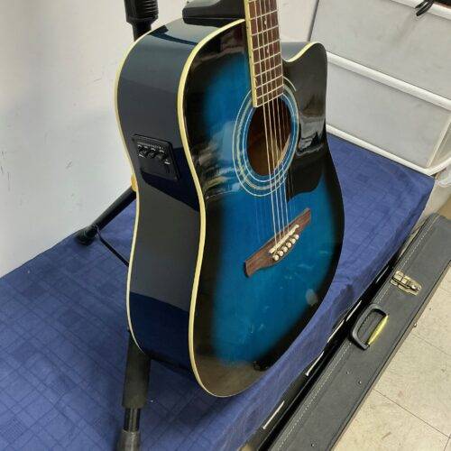 Used Ibanez V70CE-TBS Acoustic Electric Dreadnought Guitar Transparent Blue - Image 7