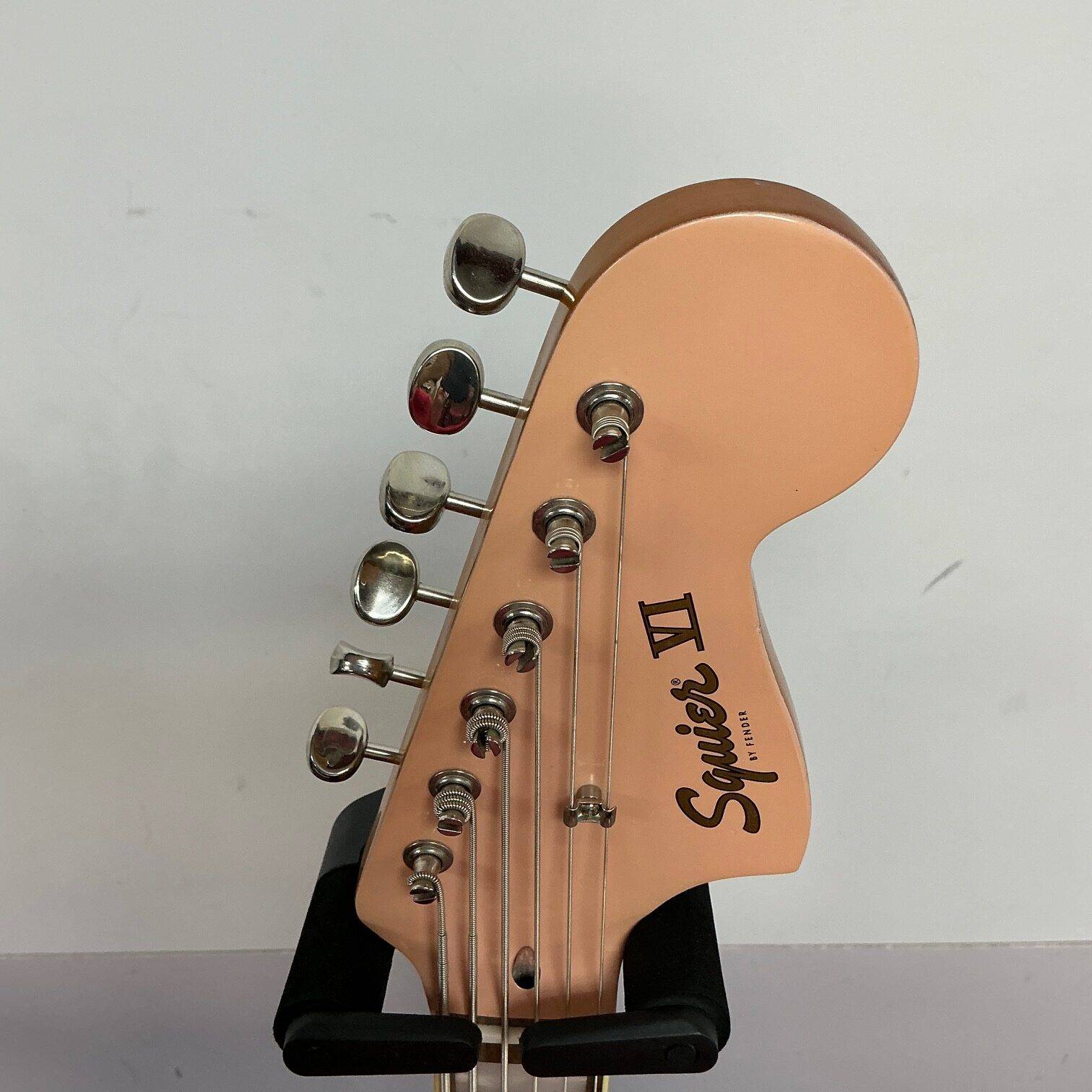 Used Squier Classic Vibe Bass VI Electric Guitar Shell Pink 2021 - Image 2