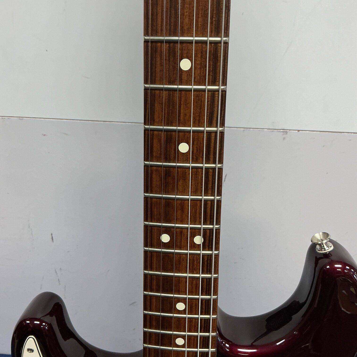Used Fender Standard Lefty Left Handed Strat Stratocaster Electric Guitar Made in Mexico 2006 60th Anniversary Midnight Wine - Image 5