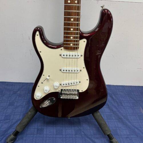 Used Fender Standard Lefty Left Handed Strat Stratocaster Electric Guitar Made in Mexico 2006 60th Anniversary Midnight Wine - Image 6