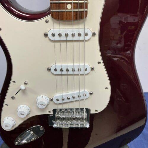 Used Fender Standard Lefty Left Handed Strat Stratocaster Electric Guitar Made in Mexico 2006 60th Anniversary Midnight Wine - Image 7