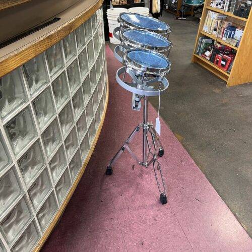 Used Gammon Percussion Roto Tom Drum Set and Stand - Image 3