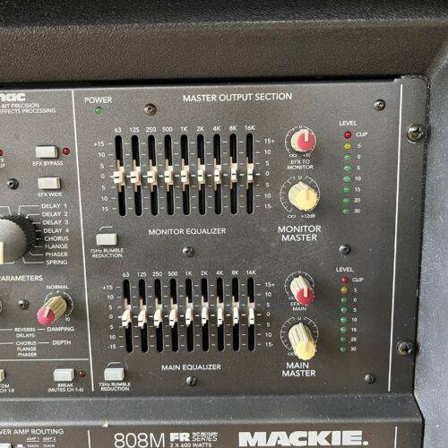 Used Mackie 808M FR Fast Recovery Series 8-Channel 1200-Watt Powered Mixer with Cover Made in the USA - Image 3