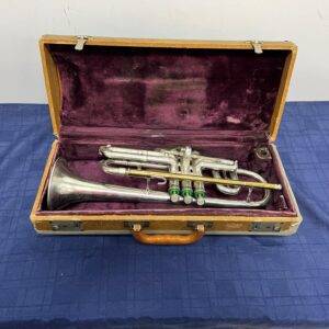 Vintage 1922 Conn Victor 80A Silver Bb Cornet with Case Just Serviced