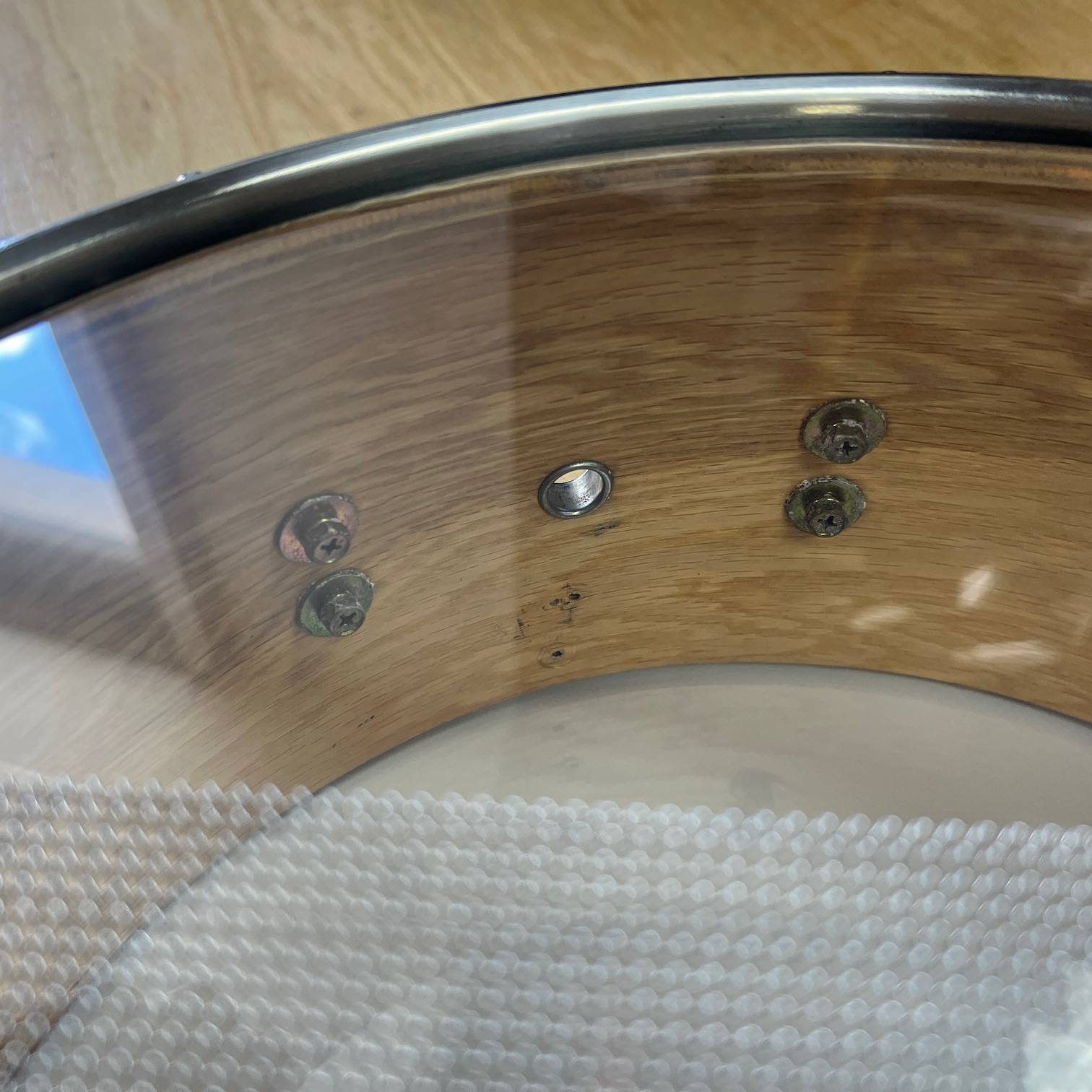 Used Yamaha NSD085A Oak Custom 14" x 5.5" Snare Drum Made in Japan - Image 11