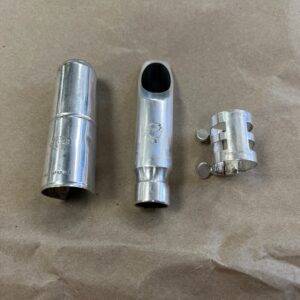 Vintage Selmer Paris Jazz E Metal Bb Tenor Sax Saxophone Mouthpiece with Original Cap & Ligature