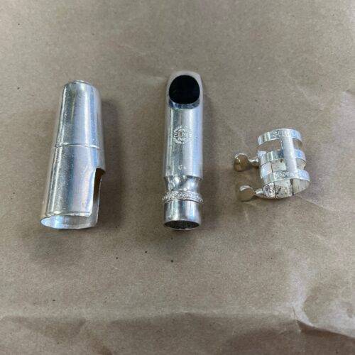 Used Selmer Paris C* C Star Metal Alto Sax Saxophone Mouthpiece with Cap & Ligature