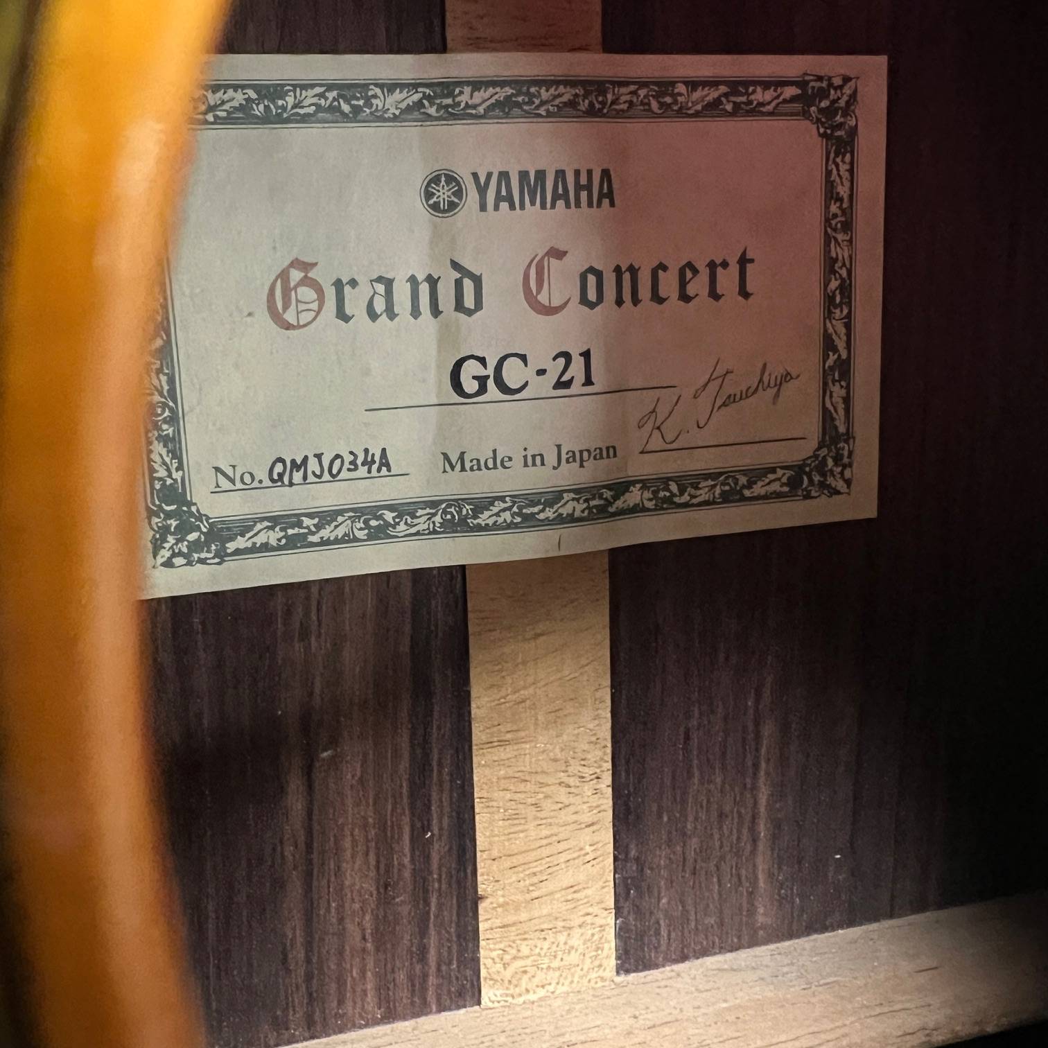 Used Yamaha Grand Concert GC-21 Classical Guitar with Case Made in Japan - Image 13