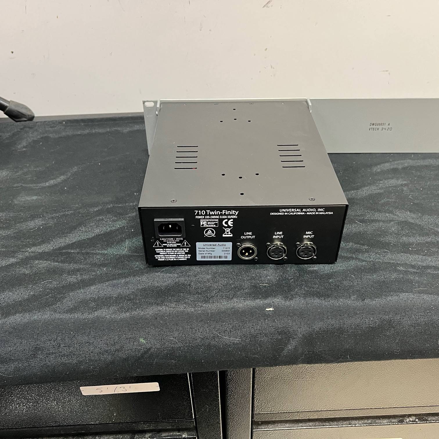 Used Universal Audio 710 Twin-Finity Microphone Preamp with Rack Ears - Image 7