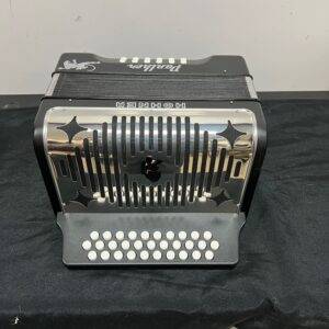 Used Hohner Panther Diatonic Button Accordion - Keys of G/C/F - Black with Case