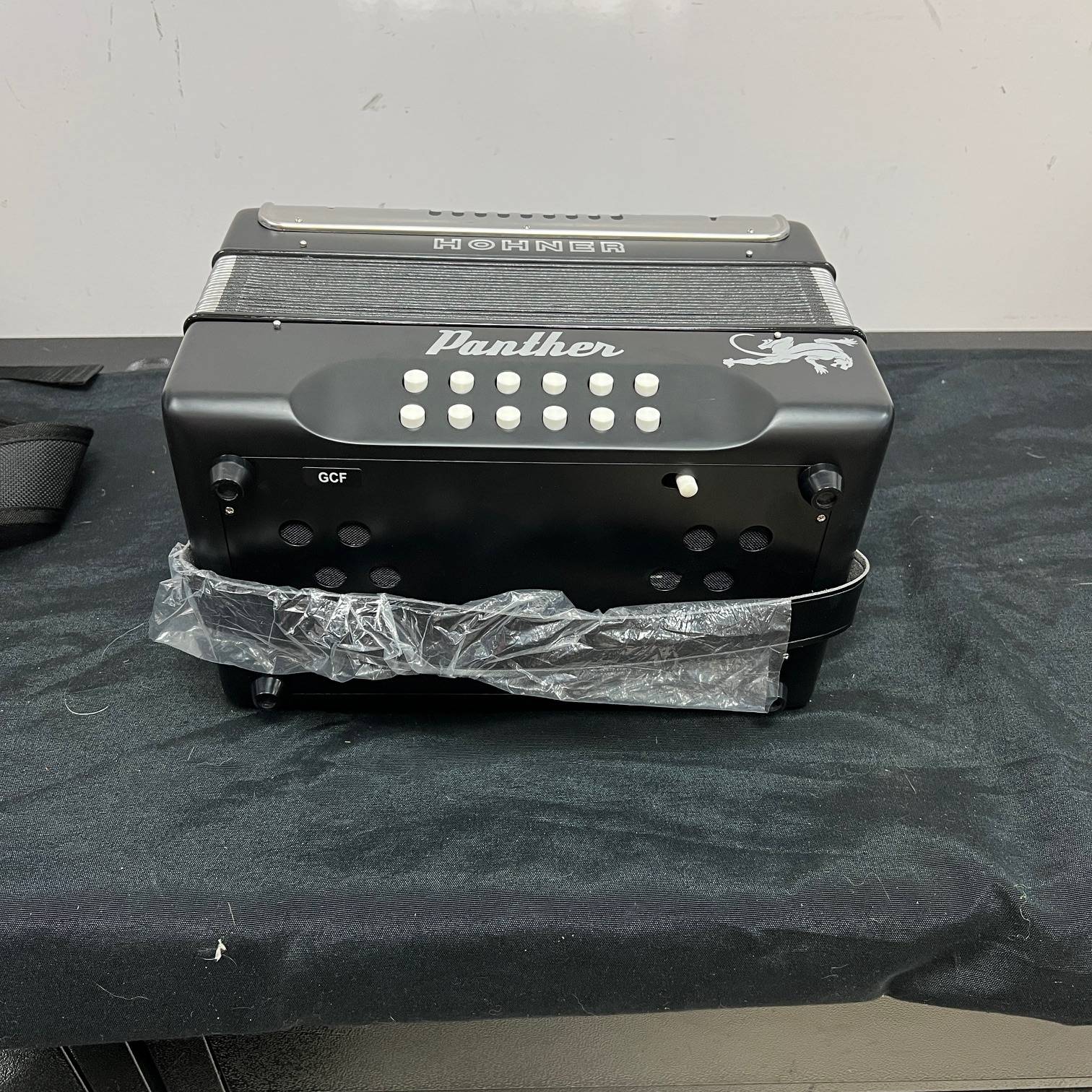 Used Hohner Panther Diatonic Button Accordion - Keys of G/C/F - Black with Case - Image 3