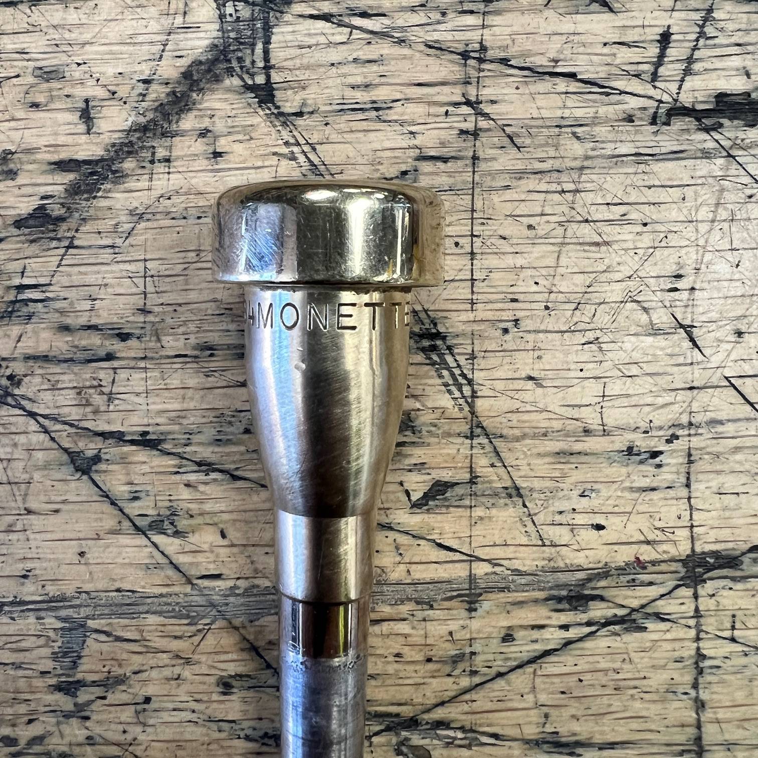 Used Monette Prana B2LDS1 84 Bb Trumpet Mouthpiece Brushed 24k Gold Finish with Original Box - Image 3
