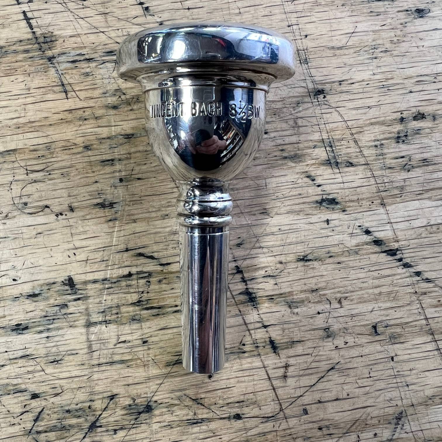 Used Vincent Bach 8 1/2 BW small shank Tenor Trombone Mouthpiece