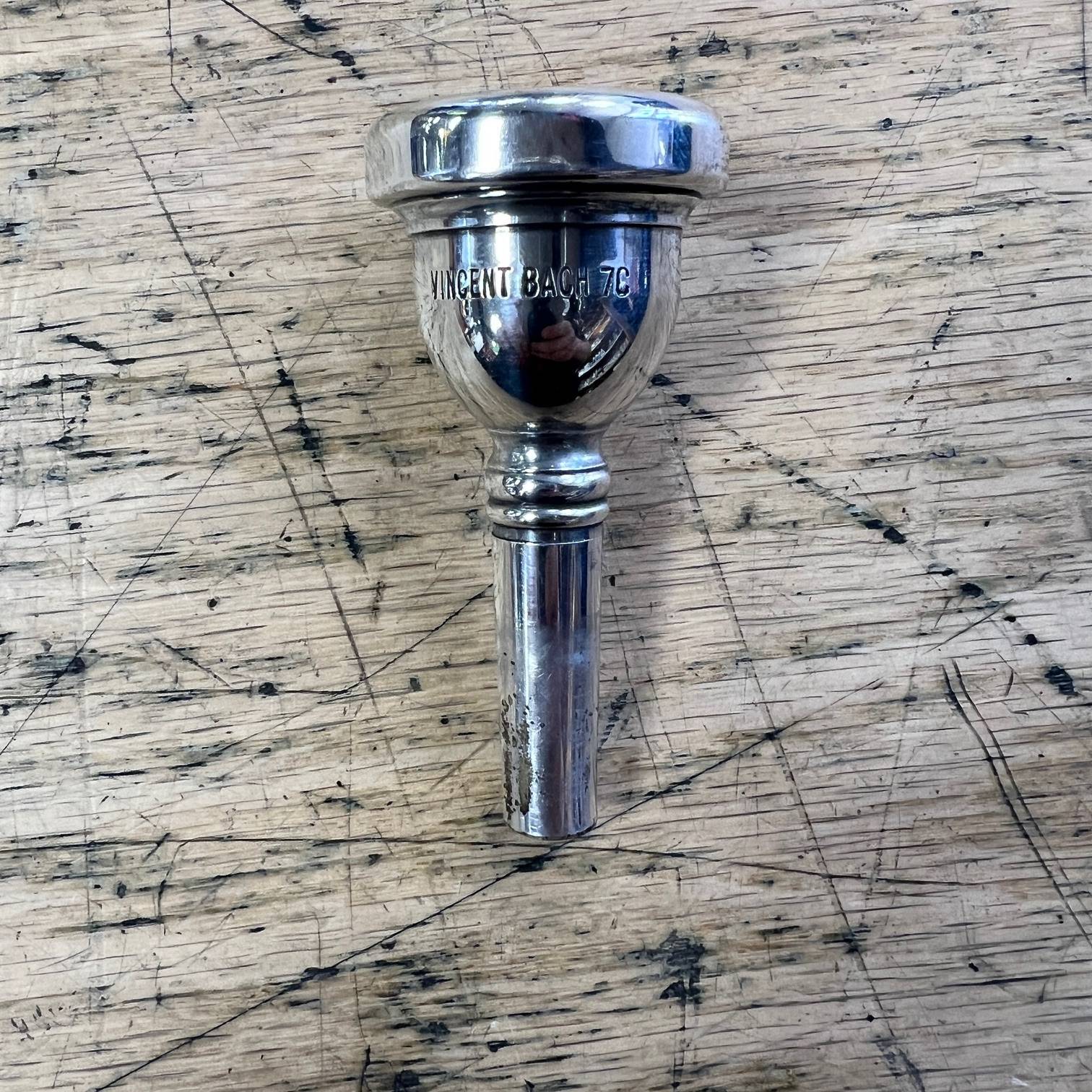Used Vincent Bach 7C small shank Tenor Trombone Mouthpiece