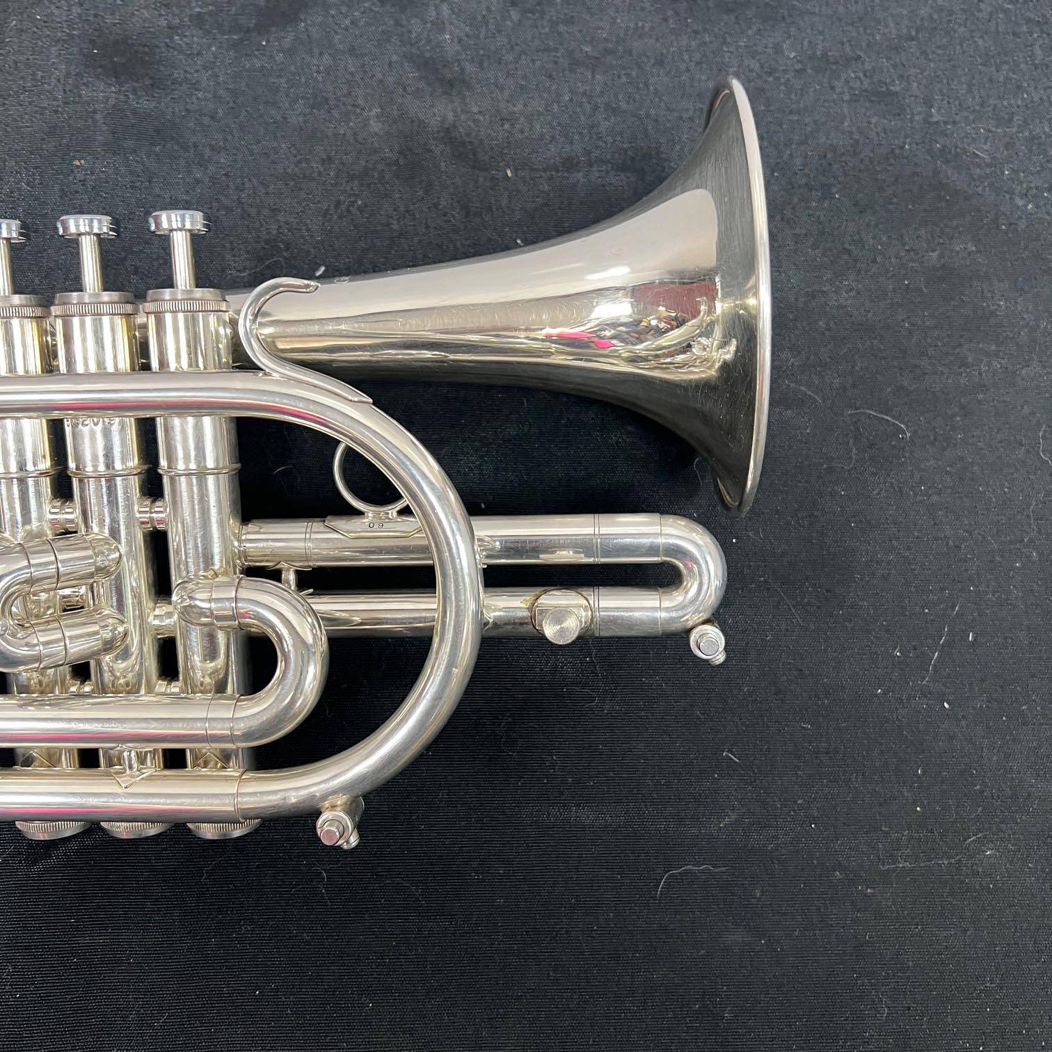 Vintage Getzen Eterna EC Series Silver Bb Cornet with Original Case Just Serviced 1968-1971 Shepherds Crook - Image 5