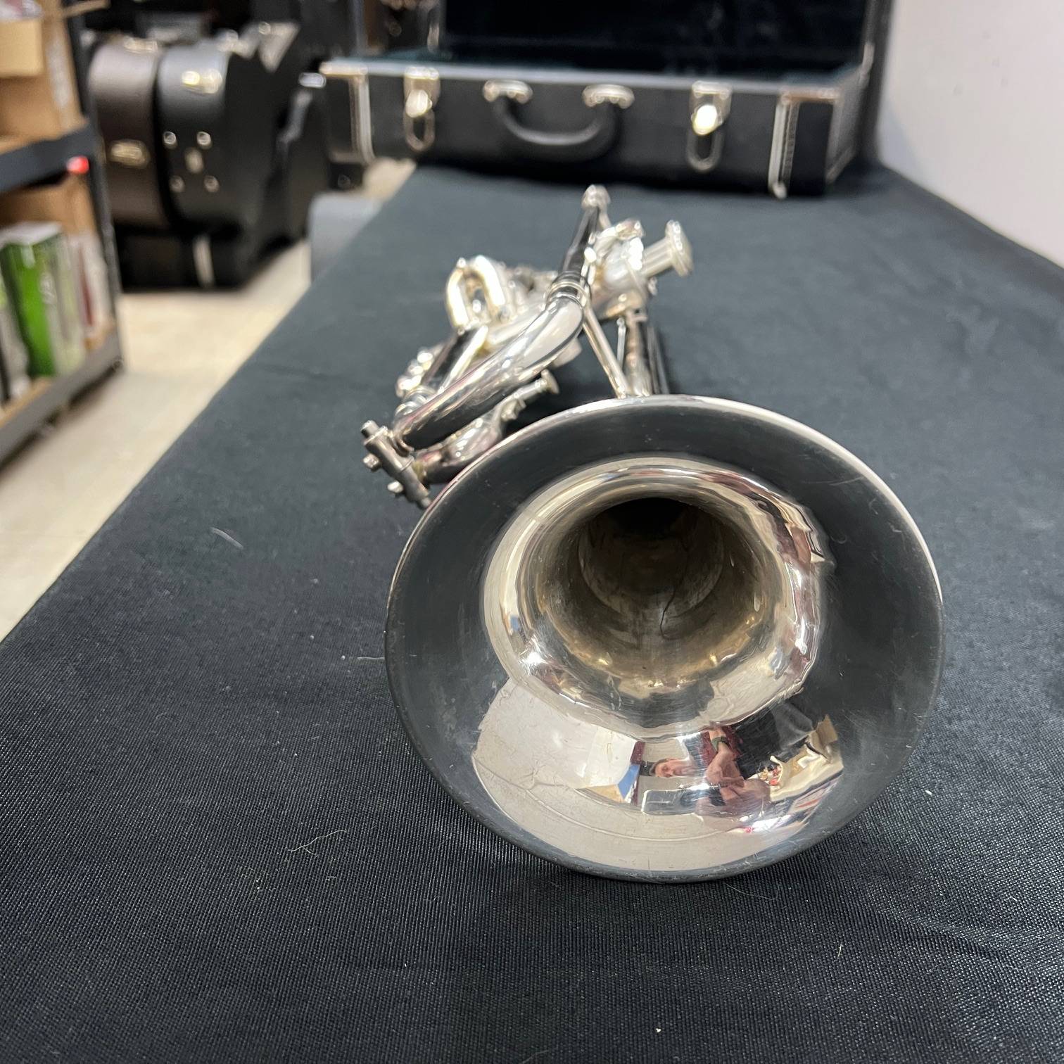 Vintage Getzen Eterna Severinsen Large Bore Silver Bb Trumpet with Case 1968-1971 - Image 7