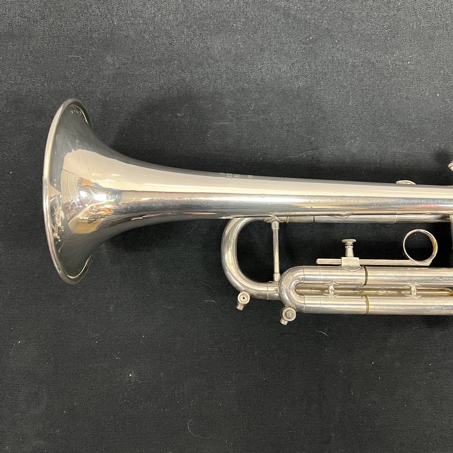 Vintage Getzen Eterna Severinsen Large Bore Silver Bb Trumpet with Case 1968-1971 - Image 11